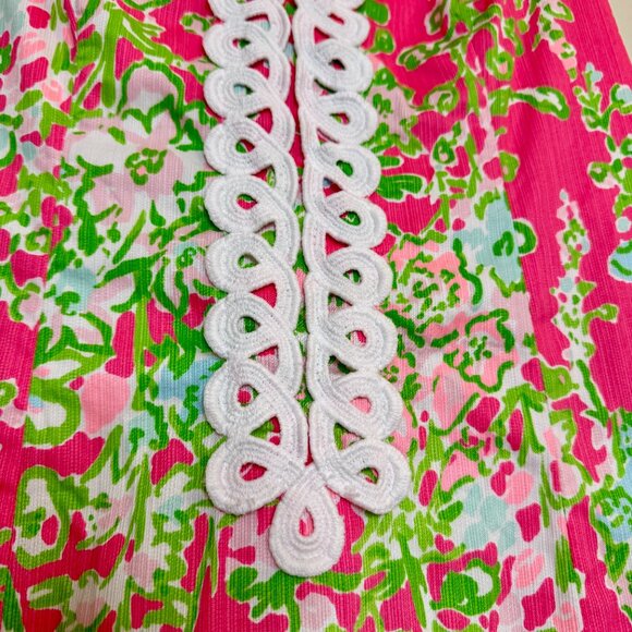 Lilly Pulitzer Womens Cathy Dress Floral Pink Green Southern Charm Size 4 - Picture 5 of 16